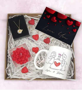 BK Gift Sevgiliye Özel Hediye Seti-8-1, Yıl Dönümü Hediyesi, İsimli Kupa, Sevgiliye Hediye, Sevgililer Günü Hediyesi