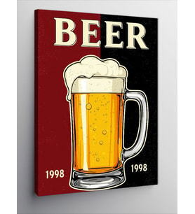 Kanvas Tablo Bira Afişi "Beer 1998"