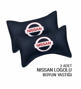 Nissan Juke koltuk koltuk kılıf uyumlu yastık - araç logo ve marka nakışlı 2li set
