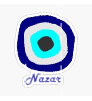 Nazar Sticker Yapıştırma Etiket  Leptop Araba Cam Modl91017cm