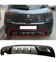 Renault Clio Mk3 Difüzör Difizör Gri + Kare Egzoz Görünüm C Tip 2006 - 2012