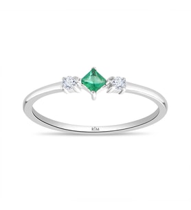 0.20 Karat Laboratuvar Pırlanta Renkli Yüzük - HRD Sertifikalı