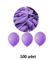 Lila Balon 12" - 30 cm Lateks Lila Renk Balon 10'lu Paket