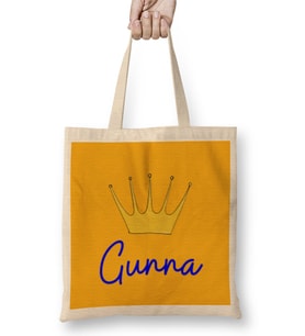 Gunna Logo Bez Çanta Uzun Saplı