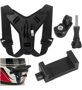 Aksiyon Kamera ve Telefon Tutucu Kask Aparatı Gezi Seyahat ve Sürüşlerde Kullanmak için Cep Telefonu Kask Tutucu (Tüm modeller İle Uyumlu) X001