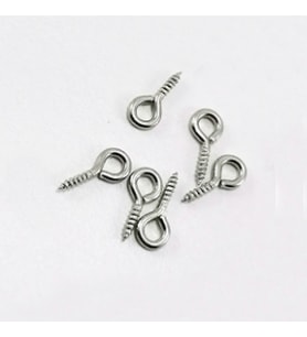 Tahtakale Toptancı Metal Takı Ve Obje Halkası Vidalı  1 CM  (1000 Adet)  Gümüş