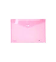 Umix Çıtçıtlı Şeffaf Zarf Dosya Pembe Eco (12 Li Paket)