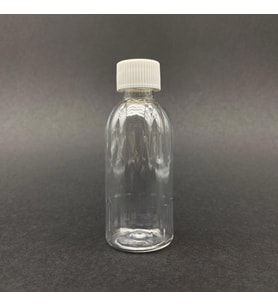 50 cc Kısa Plastik Şişe  - Beyaz Kapaklı- 50ml Kapaklı Pet Şişe- x 10 Adet