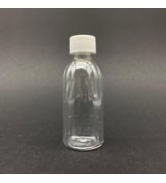 50 cc Kısa Plastik Şişe  - Beyaz Kapaklı- 50ml Kapaklı Pet Şişe- x 10 Adet
