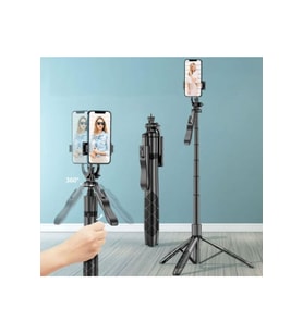 153 cm Ayarlanabilir Profesyonel Tripod ve Selfie Çubuğu Bluetooth Kumandalı