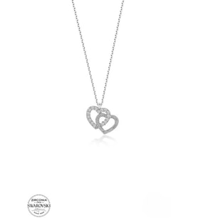 SWAROVSKİ TAŞLI  ZİRCONİA KALBİMİZ BİR 925 AYAR GÜMÜŞ KOLYE