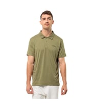 Jack Wolfskin Travel Polo Erkek Outdoor Tişört Yeşil