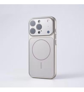 Apple iPhone 16 Pro Uyumlu MagSafe Kılıf – 17 Pro Max Kamera Görünümlü Lens Korumalı Kapak (Gri)