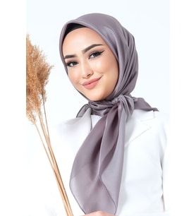 Füme Harem Scarf Kristal Saten Eşarp