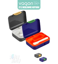 Vagonlife 2’li Beslenme Kutusu  ( Seçtiğiniz Renkte 2 Adet Gönderilir ) (Lacivert-Siyah)