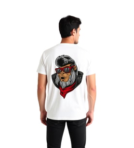 Retro Maymun Parlak Stil Tasarımı Baskılı Erkek Tişört