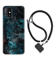 INFINIX Hot 8 9 10 11S Hot 10 Play 10T Kılıf Boyun Askılı Silikon Colorful Abstract 1384