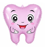 İlk Dişim Diş Figür Pembe Folyo Balon