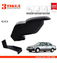 Honda Civic 1995-2000 Delmesiz Çelik Ayaklı Siyah Kolçak Kol Dayama