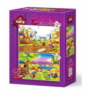 Art Puzzle Minik Botanikçiler 2'li 35+60 Parça Yapboz