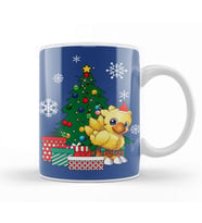 Chocobo Around The Christmas Tree Kupa Bardak Porselen