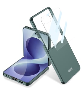 Lexroo Galaxy Z Flip 8 Kılıf Sert Kıpta Kılıf - Yeşil