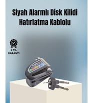 Motosiklet ve Bisiklet İçin 6mm Pinli Alarmlı Disk Kilidi