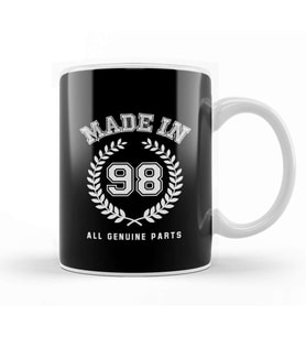 1998 Made In 98 All Genuine Parts Kupa Bardak Porselen