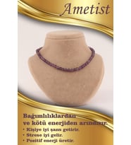 Ametist 6mm Kolye (düğümsüz)
