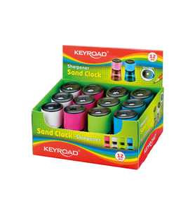 Keyroad Sand Clock Çift Delikli Kalemtraş 4 Renk 12 Adet