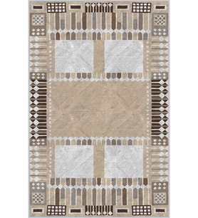 Eliana Home Baskılı, Yıkanabilir Kaymaz Taban Salon Halısı LNA1382-HT940 100x150 cm (Kahverengi)