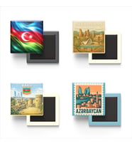 Buzdolap Magnetleri - Azerbaycan Bakü - Azerbaijan - 4'lü Set Magneti