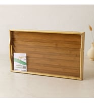 Bambu Dikdörtgen Sunum Tepsisi 50x30 cm Ayaklı