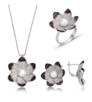 Gümüş Nergis Çiçeği Bayan Set