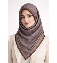 Lotus Desen Eşarp - 06104 (Vizon)