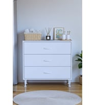 Eliusta Seçer 3 Çekmeceli 80 cm Banyo ve Mutfak Dolabı Beyaz 80x75x32,5 cm Çok Amaçlı Organizer Dolap