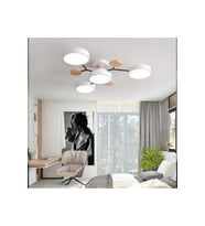 Modern Ahşap Led Avize-Beyaz