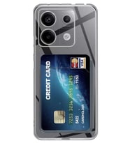 Poco X6 Kılıf Kart Şeffaf Silikon - Şeffaf