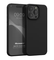 Microsonic Matte Silicone Apple iPhone 15 Pro Kılıf Siyah (Siyah)