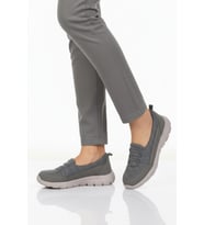 Walkway Lacivert Fileli Hafif Esnek Kadın Günlük Yürüyüş ve Spor Ayakkabı Bst-1009 G (Füme)