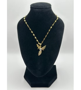 Arnes Jewelry Çelik Zirkon Taşlı Kuş Detaylı Kolye