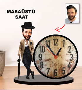 KARİKATÜR ERKEK MASAÜSTÜ SAAT 1