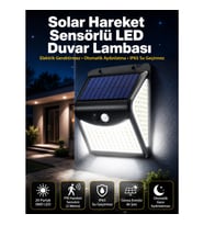 Mey İthalat® Güneş Enerjili Sensörlü Duvar Lambası Bahçe Lamba Suya Dayanıklı Bahçe Aydınlatma
