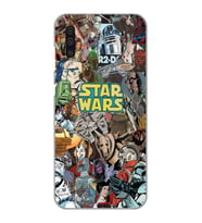 Samsung Galaxy A50 - A30S Uyumlu Star Wars Kolaj Tasarımlı Şeffaf Telefon Kılıfı