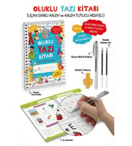 Oluklu Yazı Kitabı (anetil) / Uçan Sihirli Kalem ve Kalem Tutucu Hediyeli