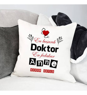Kişiye Özel Doktor Annelere Hediye Yastık