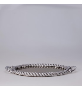 Rope Aynalı Tepsi Gümüş
