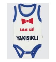 Civil Baby Erkek Bebek Çıtçıtlı Badi 1-36 Ay Ekru (Lacivert)