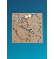 Çocuklar İçin Zeka ve Beceri Geliştiren Su Canlıları Ahşap Boyama Puzzle Seti