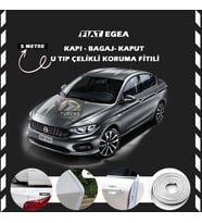 Fiat Egea Oto Araç Kapı Koruma Fitili 5metre Parlak Beyaz Renk